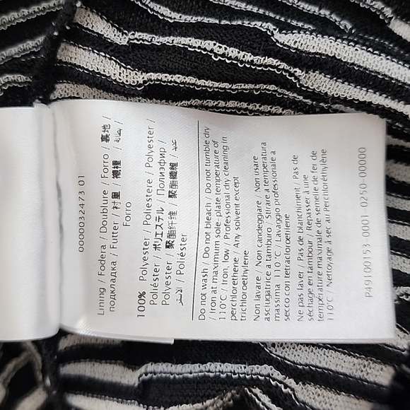 MISSONI Black and White Knit Chevron Print Fit and Flare Dress Size 44 - Picture 13 of 13